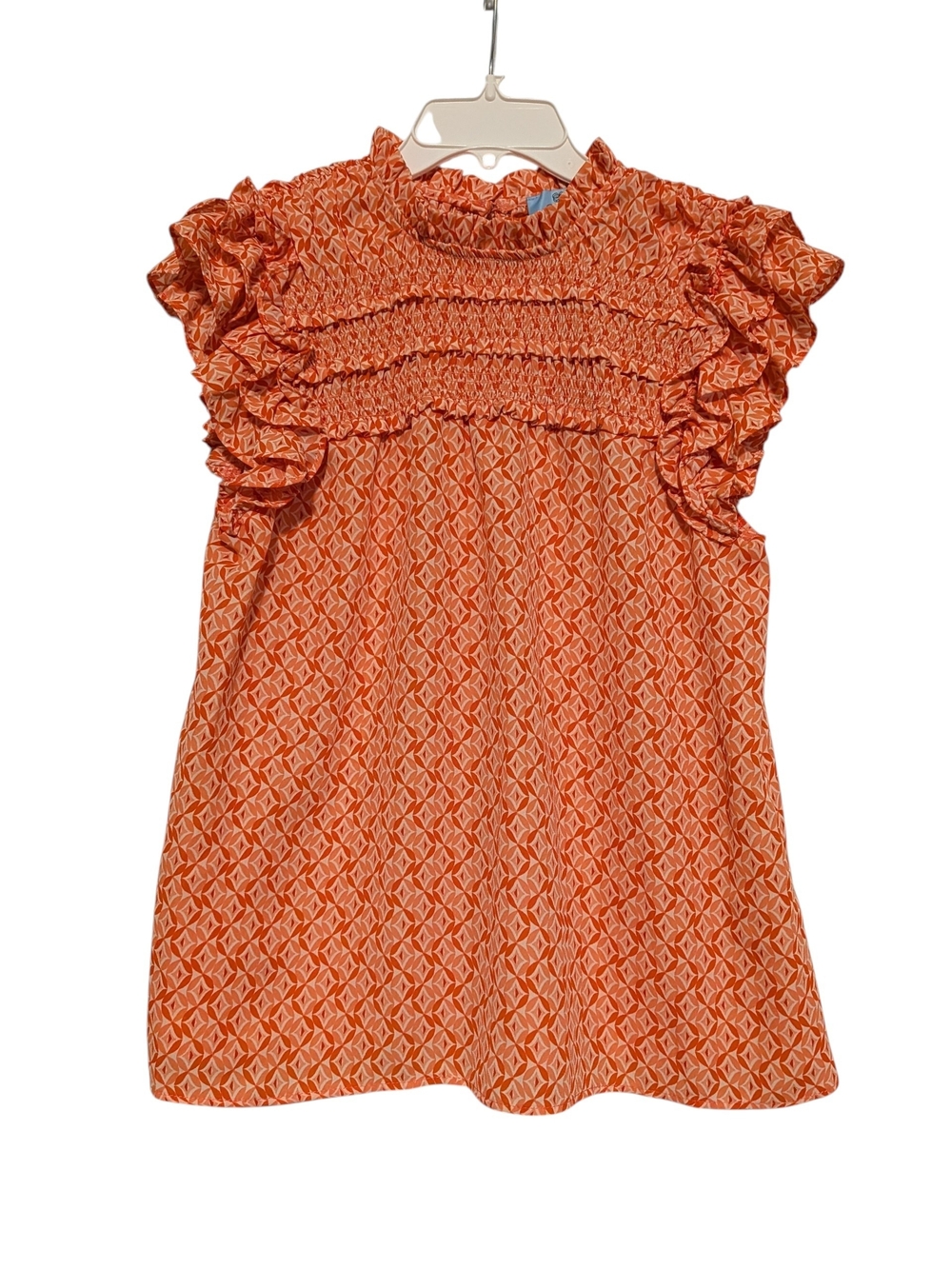 CeCe Smocked Ruffle Sleeve Top